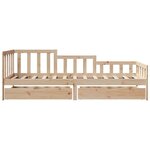 vidaXL Lit de jour avec tiroirs sans matelas 80x200 cm bois massif