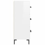 vidaXL Buffet Blanc brillant 34 5x34x90 cm Bois d'ingénierie
