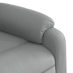 vidaXL Fauteuil inclinable en tissu gris clair