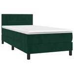 vidaXL Sommier à lattes de lit avec matelas Vert foncé 100x200 cm