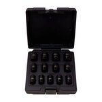 Jeu de douilles à chocs  13 pièces  12 pans  brun 1/2"