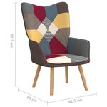 vidaXL Chaise de relaxation Patchwork Tissu