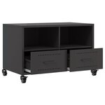 vidaXL Meuble TV noir 68x39x43 5 cm acier