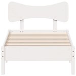 vidaXL Cadre de lit sans matelas blanc 100x200 cm bois de pin massif