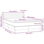 vidaXL Sommier à lattes de lit et matelas vert foncé 160x220cm velours