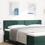 vidaXL Tête de lit blocs diamants 180 cm en velours vert foncé