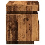 vidaXL Armoire de chevet avec lumières LED vieux bois 40x39x48 5 cm