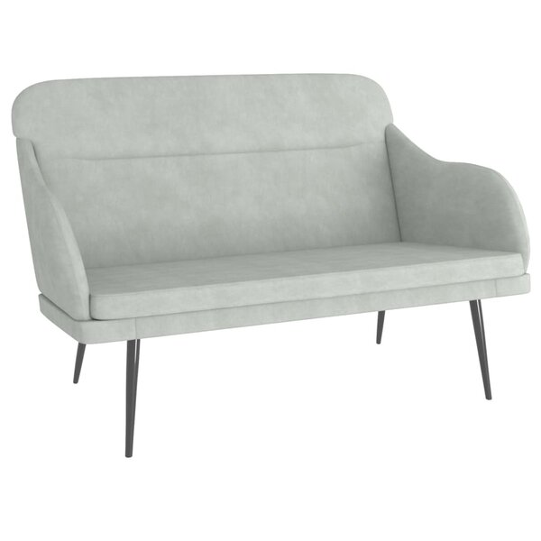 Banc banquette 110 x 76 x 80 cm velours gris clair 02_0010643