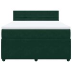 vidaXL Sommier à lattes de lit et matelas Vert foncé 140x190cm Velours