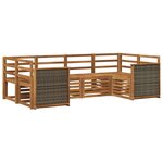 vidaXL Ensemble de canapé d'angle 5 Pièces Naturel Bois d'Acacia Massif