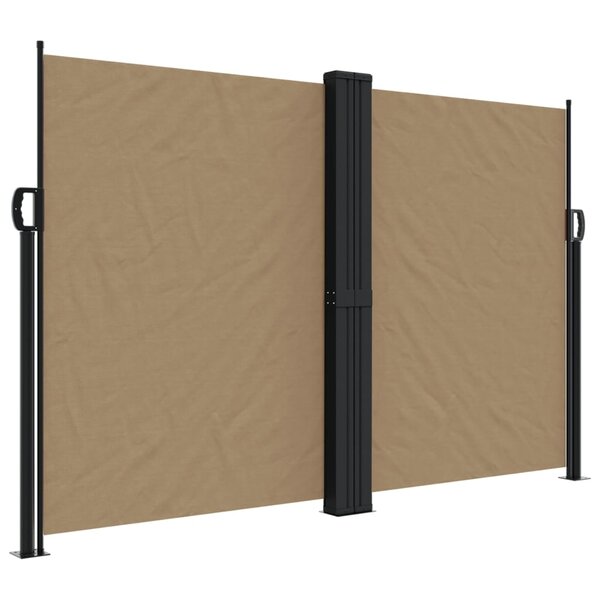 vidaXL Auvent latéral rétractable taupe 160x600 cm