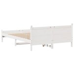 vidaXL Cadre de lit sans matelas blanc 120x200 cm bois de pin massif