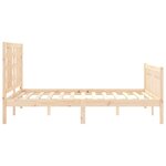vidaXL Cadre de lit avec tête de lit 120x200 cm bois massif