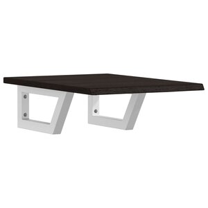 vidaXL Étagère de vasque murale acier et bois de chêne massif