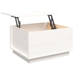 vidaXL Table basse Blanc 60x50x35 cm Bois massif de pin