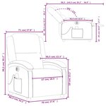 vidaXL Fauteuil inclinable de massage électrique vert foncé velours