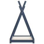 vidaXL Cadre de lit d'enfant Gris Bois de pin massif 90 x 200 cm
