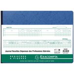 Piqûre 27x38cm Journal Recettes Dépenses Professions libérales 80 pages Aléatoire EXACOMPTA
