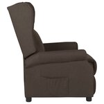 vidaXL Fauteuil inclinable Marron foncé Tissu