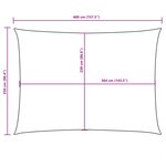 vidaXL Voile de parasol tissu oxford rectangulaire 2 5x4 m rouge