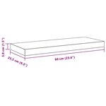 vidaXL Étagères murales flottantes 4 Pièces blanc 60x23 5x3 8 cm MDF