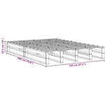 vidaXL Cadre de lit sans matelas cire marron 120x190cm bois pin massif