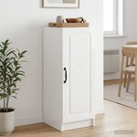 vidaXL Buffet Blanc brillant 33 x 34 5 x 87 cm Bois d'ingénierie