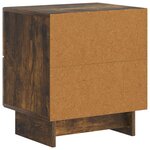 vidaXL Cabinet de chevet avec tiroir Chêne fumé 43 x 34 5 x 47 5 cm