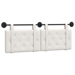 vidaXL Tête de lit suspendue Blanc Simili cuir