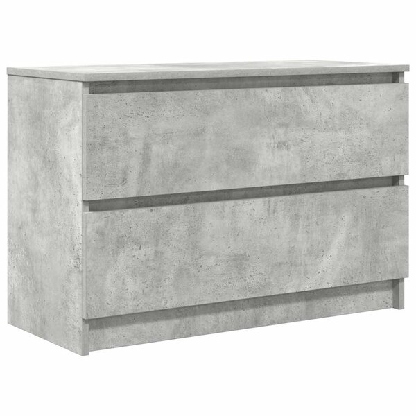 vidaXL Meuble TV gris béton 80x35x54 cm bois d'ingénierie