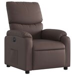 vidaXL Fauteuil inclinable électrique Marron Similicuir