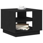 vidaXL Table basse Chêne noir 55 x 55 x 42 cm Bois d'ingénierie