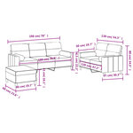 vidaXL Ensemble de canapés 3 Pièces avec coussins noir tissu
