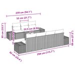 vidaXL Ensemble de canapé de jardin 8 pièces avec coussins beige poly rotin