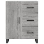 vidaXL Buffet haut Sonoma gris 69 5x34x180 cm Bois d'ingénierie