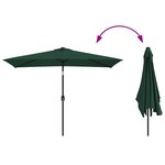 vidaXL Parasol 200 x 300 cm Vert Rectangulaire