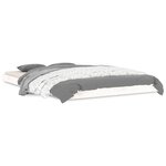 vidaXL Cadre de lit sans matelas blanc 120x190 cm bois de pin massif