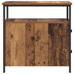 vidaXL Cabinet de chevet avec tiroir 2 Pièces Bois ancien 30 x 60 x 60 cm