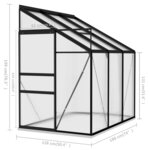 vidaXL Serre Anthracite Aluminium 3 97 m³