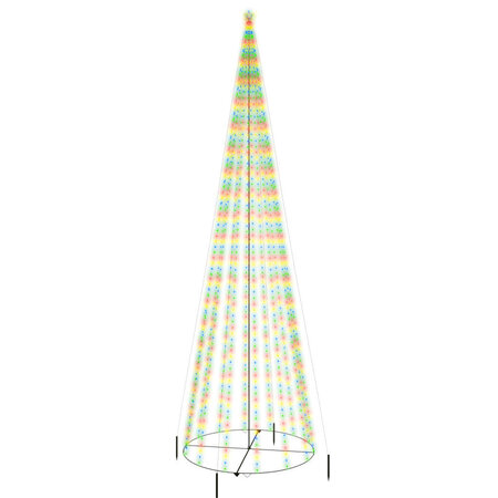 vidaXL Arbre de Noël cône 1134 LED Colorées 230x800 cm
