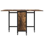 vidaXL Table à manger pliante avec roulettes 130 x 80 x 76 5 cm