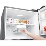 Lg gtf7043ps - réfrigérateur congélateur haut - 438l (321+117) - froid ventilé a++ - l70m x h178cm - inox