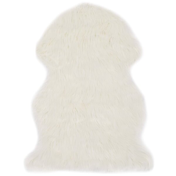 vidaXL Tapis 60 x 90 cm Peau de mouton synthétique Blanc