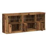 vidaXL Buffet avec éclairage LED Bois Ancien 162x37x67 cm Bois reconstitué