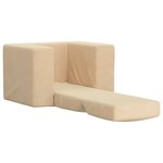 vidaXL Canapé-lit pour enfants Crème Peluche douce