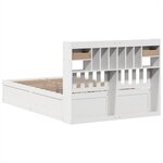 vidaXL Cadre de lit sans matelas blanc 160x200 cm bois de pin massif