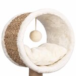 vidaXL Arbre à chat et tunnel supérieur et jouet 56 cm Herbiers marins