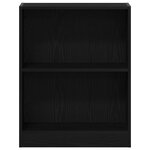 vidaXL Meuble à Livres Noir 60 x 24 x 76 cm Bois d'ingénierie