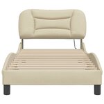 vidaXL Cadre de lit sans matelas Hvar crème 90x200 cm tissu