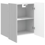 vidaXL Armoire Murale Blanc brillant 59 x 31 x 64 cm Bois d'ingénierie